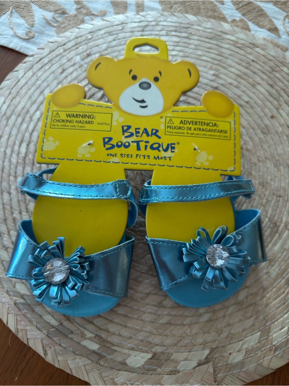 NWT BUILD A BEAR blue diamond SHOES HEELS